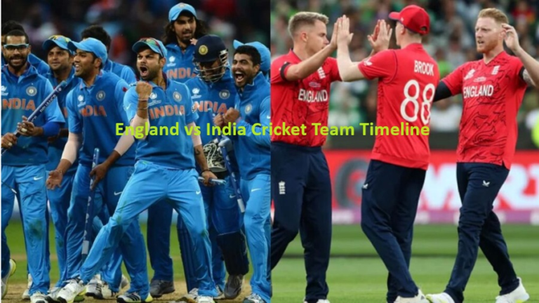 England Cricket Team vs India National Cricket Team Timeline
